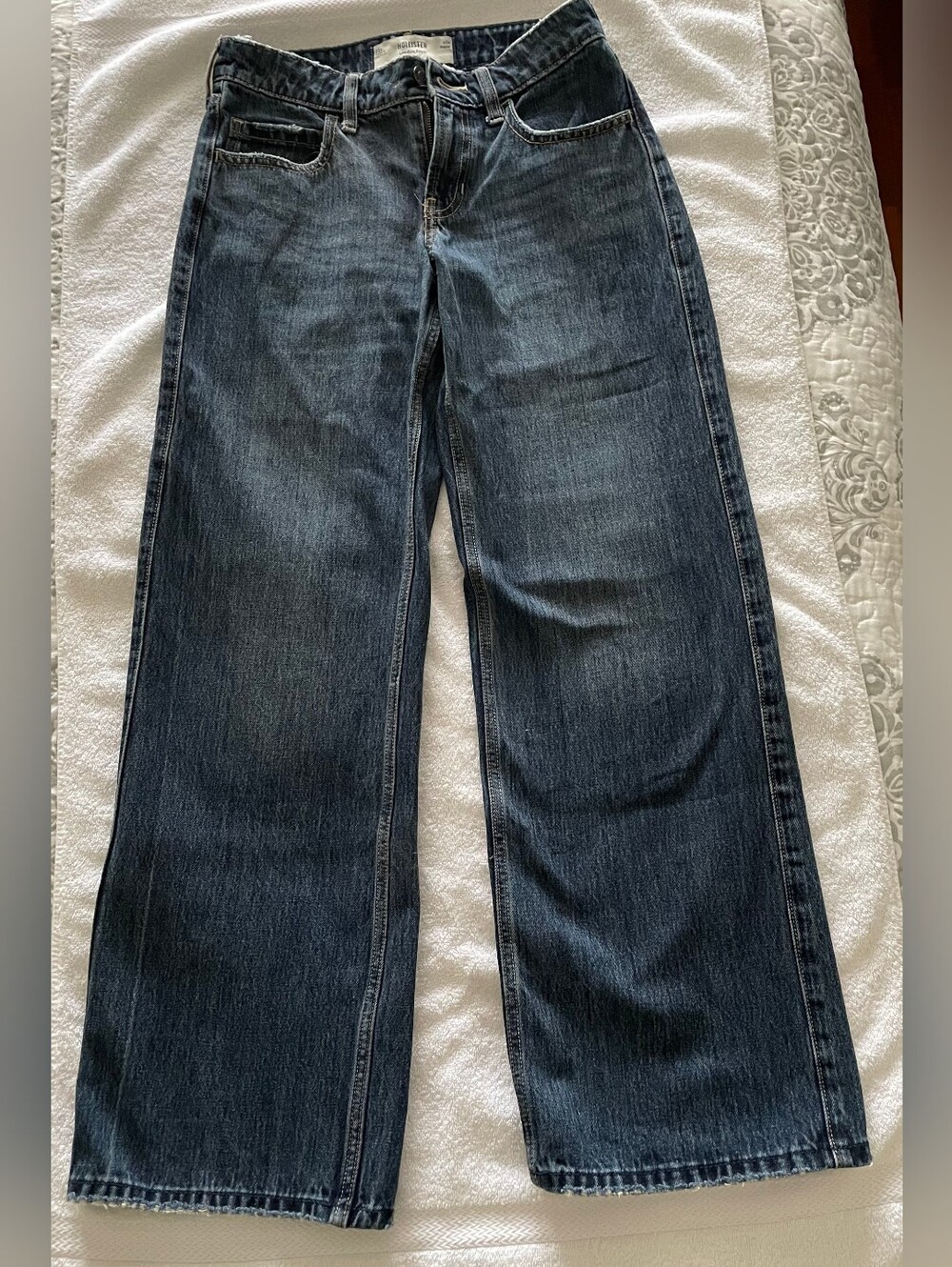 Hollister Blue Low-Rise Baggy Jeans